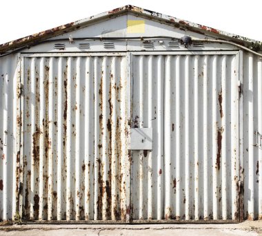 eski metal depo kapısı, hangar, yüksek çözünürlüklü fotoğraf