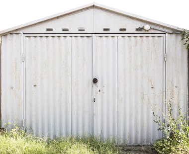 eski metal depo kapısı, hangar, yüksek çözünürlüklü fotoğraf