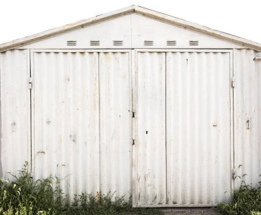 eski metal depo kapısı, hangar, yüksek çözünürlüklü fotoğraf