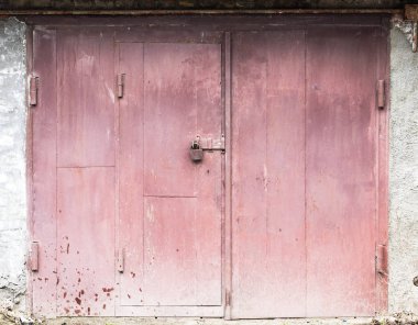eski metal depo kapısı, hangar, yüksek çözünürlüklü fotoğraf