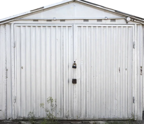 Oude Metalen Magazijn Deur Hangar Hoge Resolutie Foto — Stockfoto