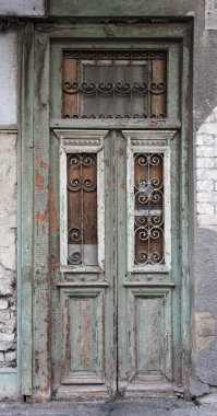 eski metal depo kapısı, hangar, yüksek çözünürlüklü fotoğraf