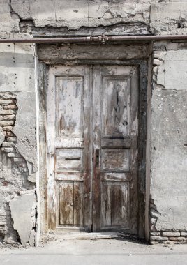 eski metal depo kapısı, hangar, yüksek çözünürlüklü fotoğraf