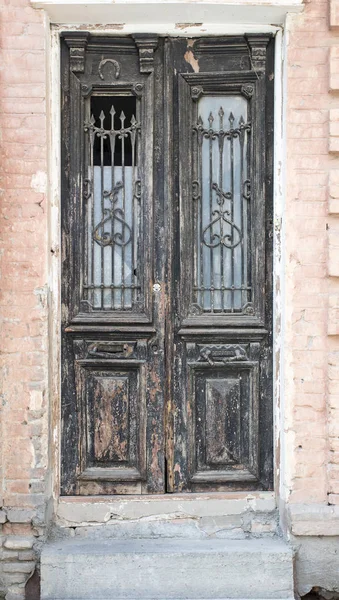 Vecchio Magazzino Metallico Porta Hangar Foto Alta Risoluzione — Foto Stock