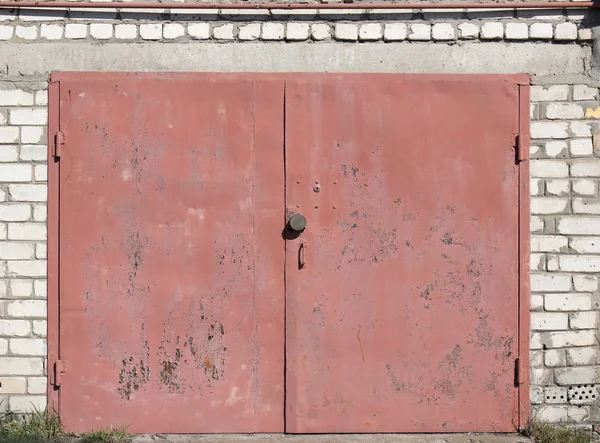 Vecchio Magazzino Metallico Porta Hangar Foto Alta Risoluzione — Foto Stock