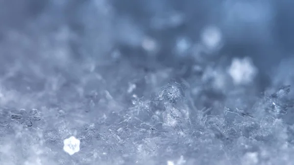 Сніжинки Снігу Малюнок Зроблений Температурі — стокове фото