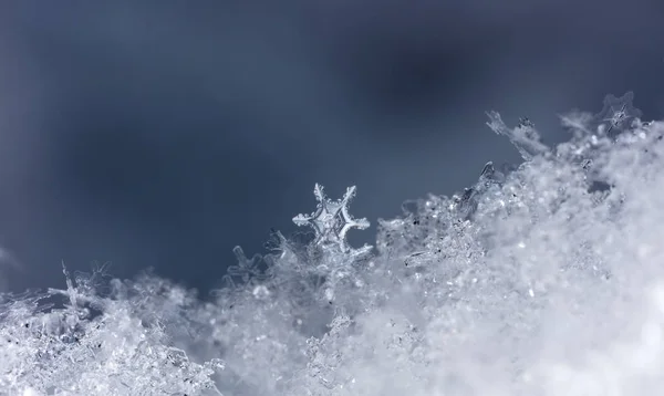 Снежинки Снегу Картинка Сделана Температуре — стоковое фото