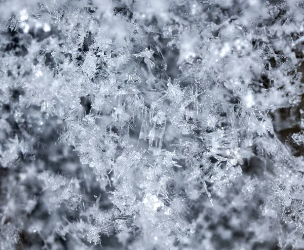 Flocons Neige Sur Neige Image Est Faite Une Température — Photo