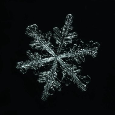 kar üzerinde kar taneleri. Resim 8 bir sıcaklıkta yapılır C