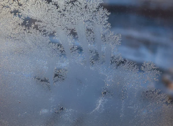 Schneeflocken Auf Schnee Das Bild Wird Bei Einer Temperatur Von — Stockfoto