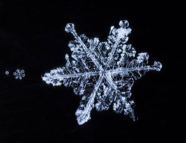 Сніжинки Снігу Малюнок Зроблений Температурі — стокове фото