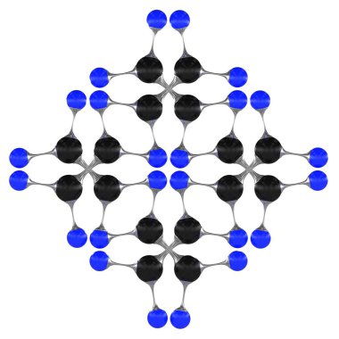 molekül, 3d illüstrasyon, 3d render