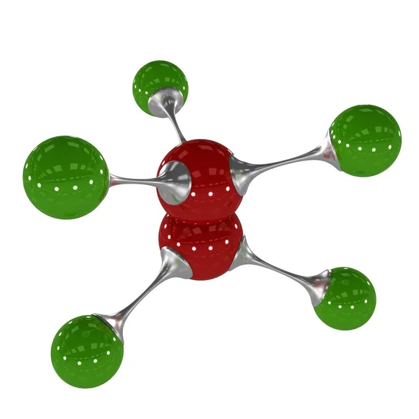 Molécula Ilustración Representación — Foto de Stock