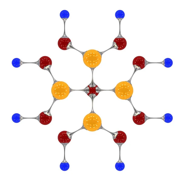 Molekül Illustration Rendering — Stockfoto