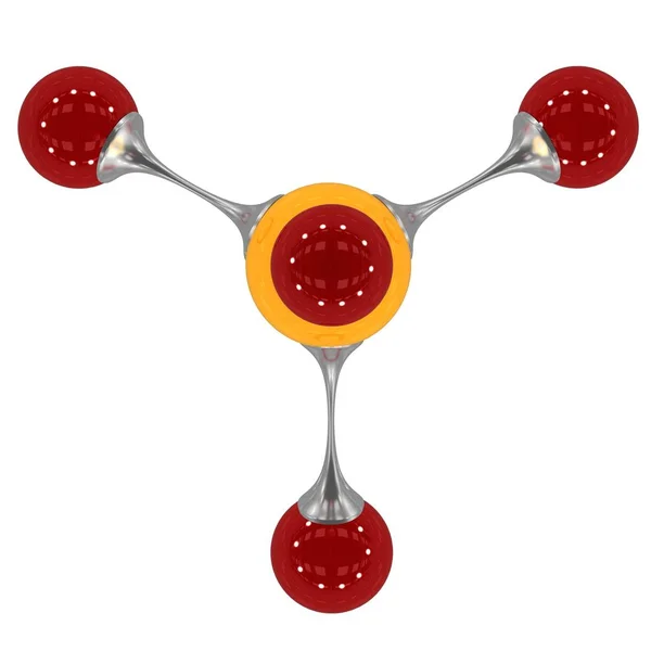 Molécula Ilustración Representación — Foto de Stock