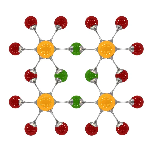 Molécula Ilustración Representación — Foto de Stock