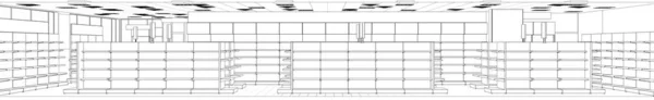 Visualización Del Contorno Interior Ilustración Bosquejo Esquema — Foto de Stock