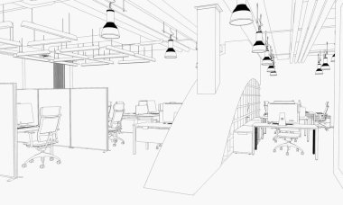 iç kontur görselleştirme, 3d illüstrasyon, kroki, anahat