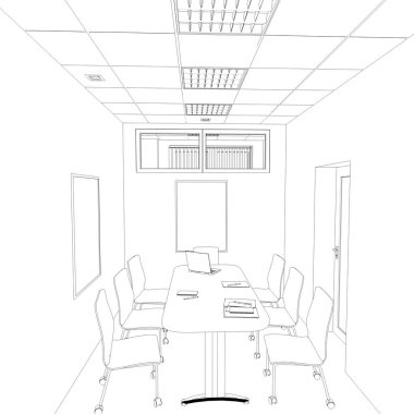 iç kontur görselleştirme, 3d illüstrasyon, kroki, anahat