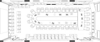 iç kontur görselleştirme, 3d illüstrasyon, kroki, anahat