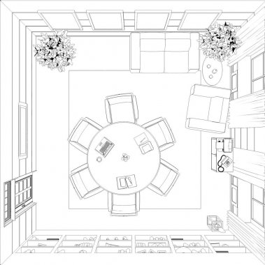 iç kontur görselleştirme, 3d illüstrasyon, kroki, anahat