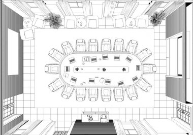 iç kontur görselleştirme, 3d illüstrasyon, kroki, anahat