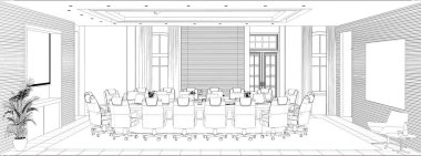 iç kontur görselleştirme, 3d illüstrasyon, kroki, anahat