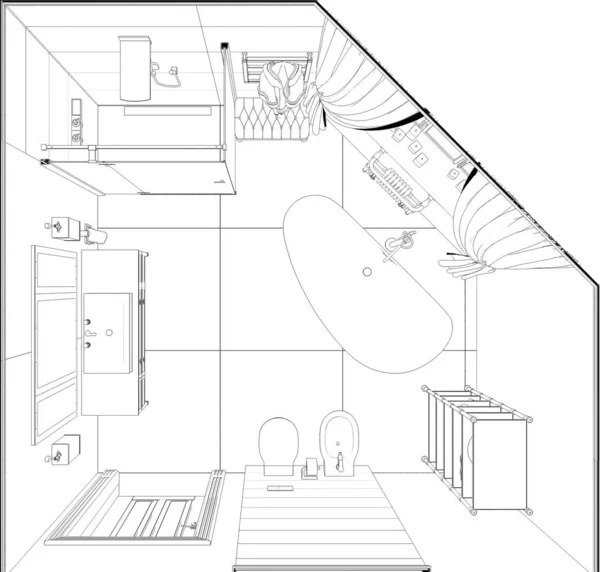 การแสดงร างภายใน ภาพวาด สเก ขอบเขต — ภาพถ่ายสต็อก