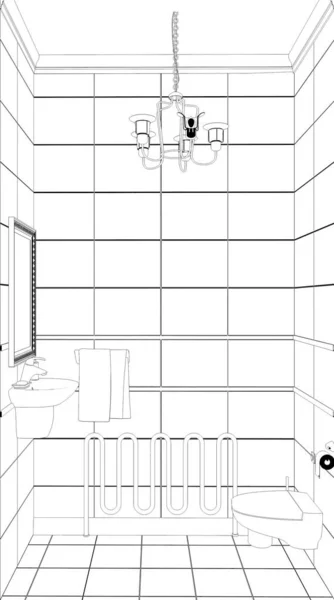 Contour Intérieur Visualisation Illustration Croquis Contour — Photo