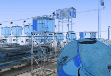 bir kır evinin dış, yazlık, görselleştirme, 3d illüstrasyon