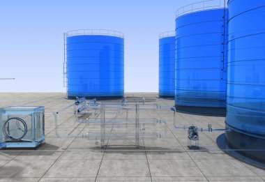 bir kır evinin dış, yazlık, görselleştirme, 3d illüstrasyon