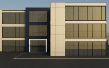 bir kır evinin dış, yazlık, görselleştirme, 3d illüstrasyon