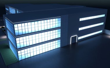 bir kır evinin dış, yazlık, görselleştirme, 3d illüstrasyon