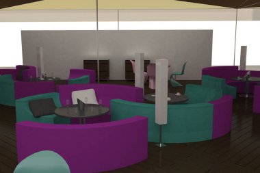 bir kır evinin dış, yazlık, görselleştirme, 3d illüstrasyon