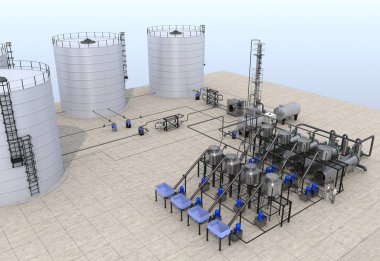 evin dış, görselleştirme, 3d illüstrasyon