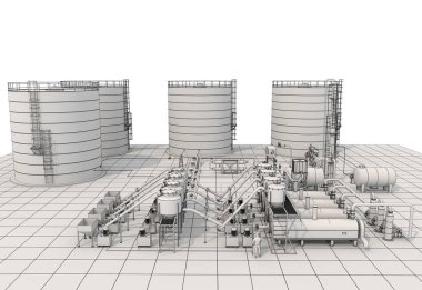 evin dış, görselleştirme, 3d illüstrasyon