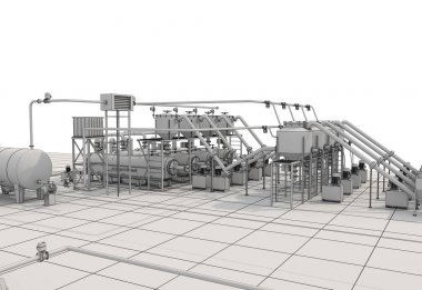 evin dış, görselleştirme, 3d illüstrasyon