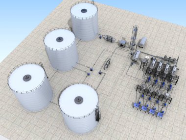 evin dış, görselleştirme, 3d illüstrasyon