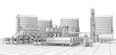 evin dış, görselleştirme, 3d illüstrasyon