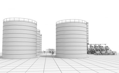 evin dış, görselleştirme, 3d illüstrasyon