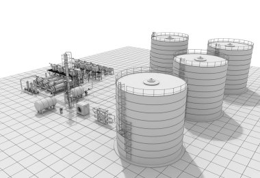 evin dış, görselleştirme, 3d illüstrasyon
