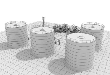 evin dış, görselleştirme, 3d illüstrasyon