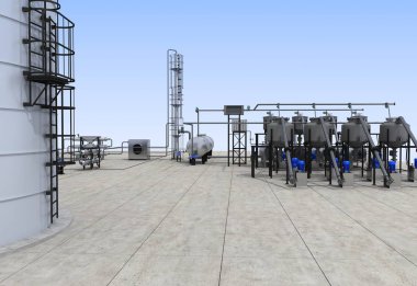 evin dış, görselleştirme, 3d illüstrasyon