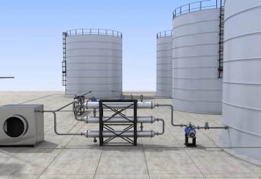 evin dış, görselleştirme, 3d illüstrasyon