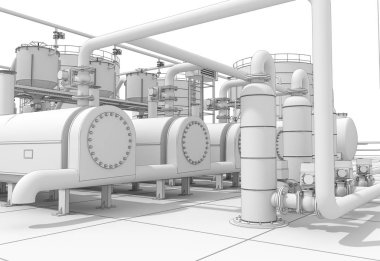 evin dış, görselleştirme, 3d illüstrasyon