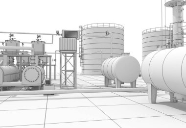 evin dış, görselleştirme, 3d illüstrasyon