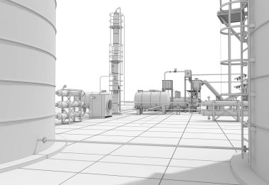 evin dış, görselleştirme, 3d illüstrasyon