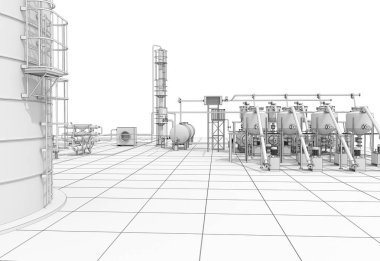 evin dış, görselleştirme, 3d illüstrasyon