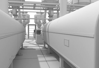 evin dış, görselleştirme, 3d illüstrasyon