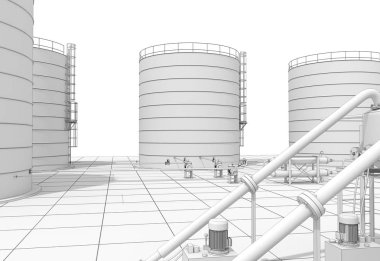 evin dış, görselleştirme, 3d illüstrasyon